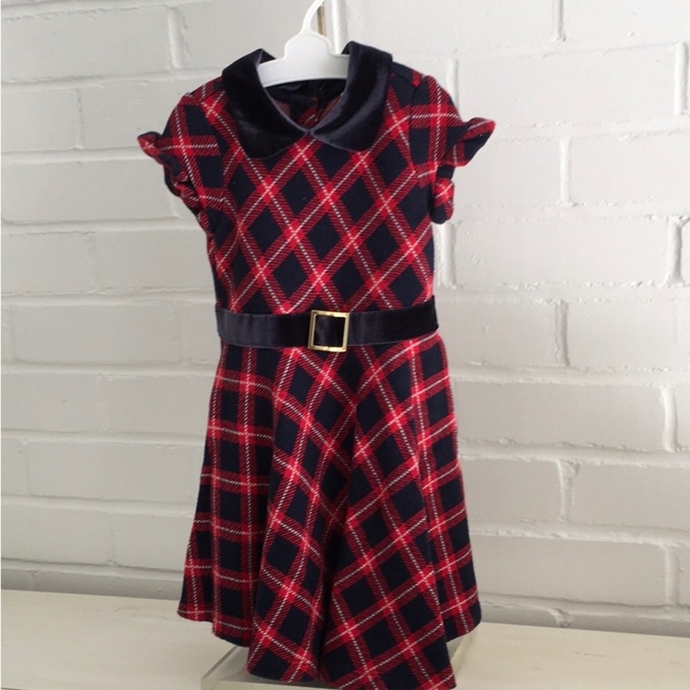 Classic Plaid Janie And Jack Holiday Christmas Dress Size 2T